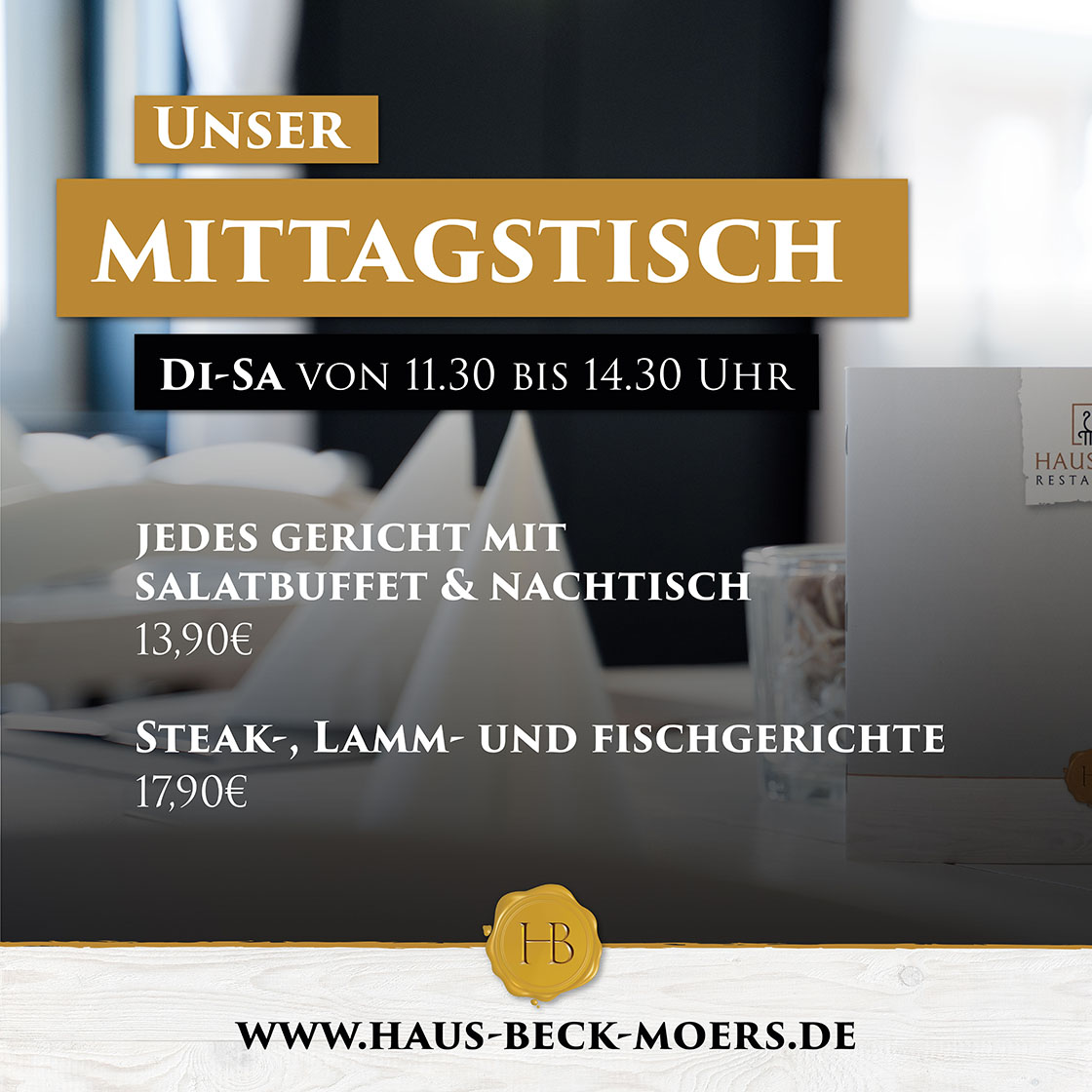 Haus Beck Moers Mittagstisch